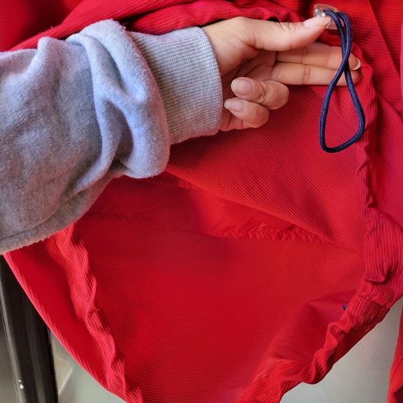 VINTAGE Tommy Hilfiger Tommy 90's/Y2K Red Anorak Jacket Size XS Hooded Zipper - Picture 8 of 16